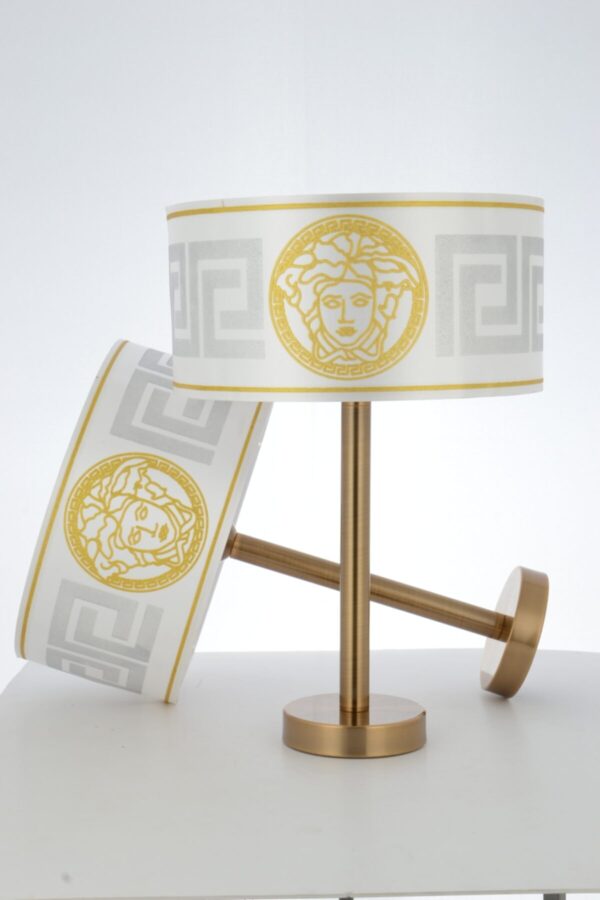 Versace Bronz Beyaz 2li Abajur